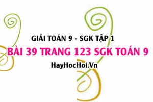 Giải bài 39 trang 123 SGK Toán 9 tập 1